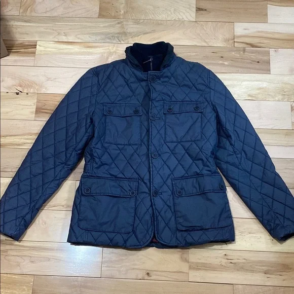 Hydrogen Quilted Jacket - Navy Chore Coat - Picture 1 of 17